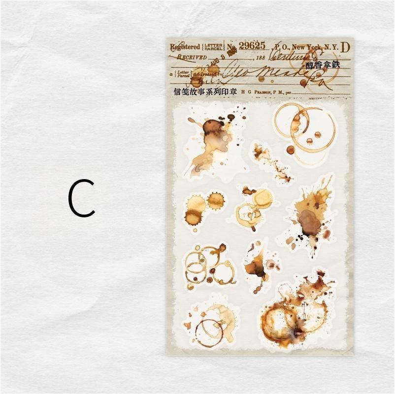 Retro Silicone Clear Stamp | Snow Flakes Coffee Stains Transparent Rubber Stamps | Bullet Journal Planner Accessories Card Making