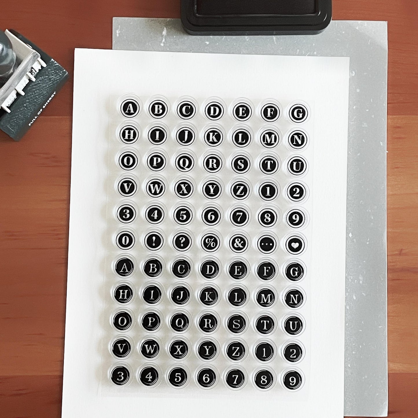 Letter and Number Composing Journal Clear Stamp | Planner Notebook Transparent Rubber Stamps | Bullet Journal Planner Accessories Supplies