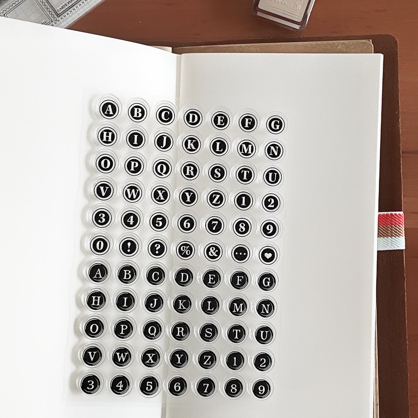 Letter and Number Composing Journal Clear Stamp | Planner Notebook Transparent Rubber Stamps | Bullet Journal Planner Accessories Supplies