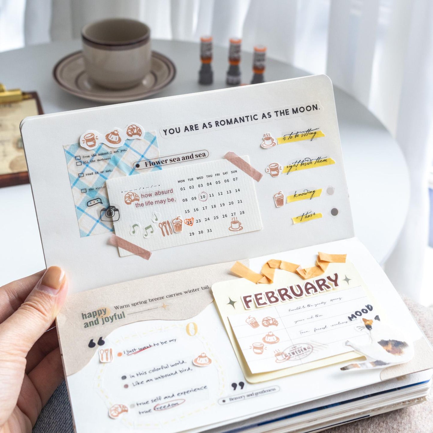 Coffee Self Inking Stamps | Mini Stamp | Coffee Card Stamp | Planner Journal Stamps