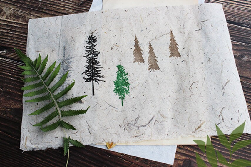 Tree Silicone Stamp | Transparent Clear Stamp Set | Scrapbooking Stamp | Planner Stamp |
