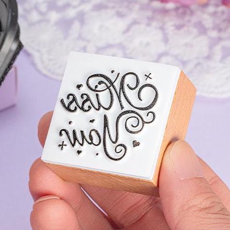 Valentine's Day Rubber Stamp Set | Love Rose Heart Wooden Stamp Set | Valentine Wedding Gif t Wrapping | Gift for Her