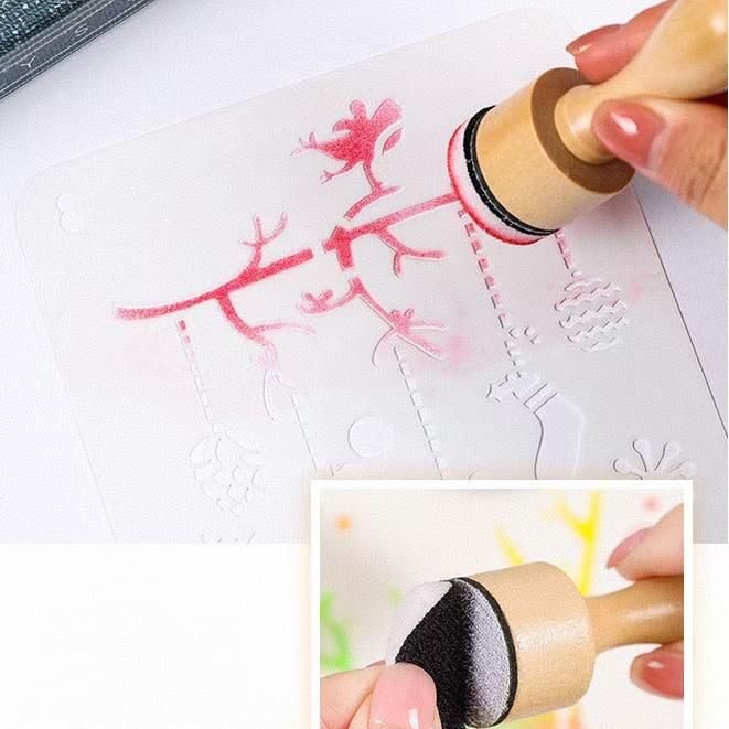 Wood Handle Applicator Tool | Mini Blending Tools With Foam | Ink Blending Tool | Foam Applicators
