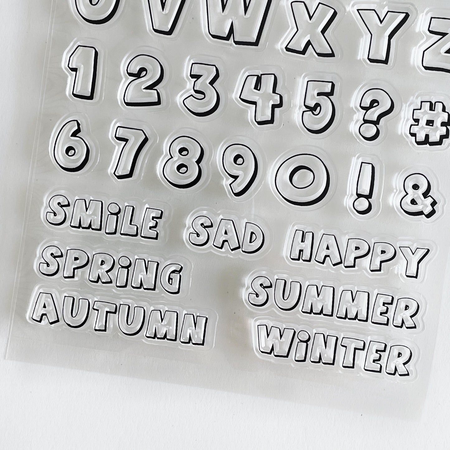 Letter Number Season and Mood Journal Clear Stamp | Planner Notebook Transparent Rubber Stamps | Bullet Journal Planner Accessories Supplies