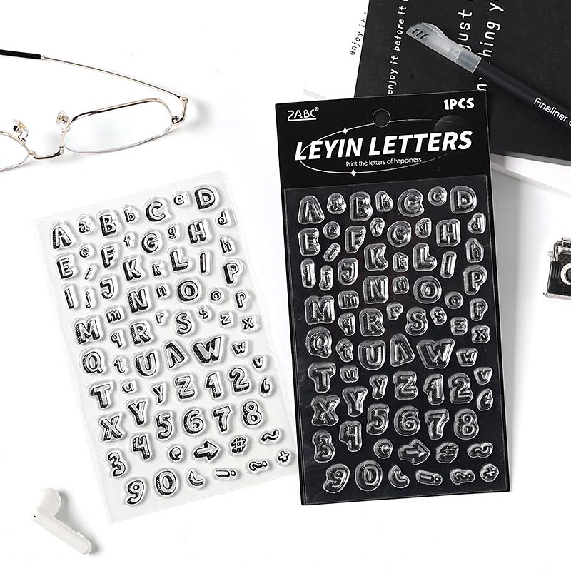 Upper and Lower Case English Letters Journal Clear Stamp | Transparent Rubber Stamps | Bullet Journal Planner Accessories Supplies