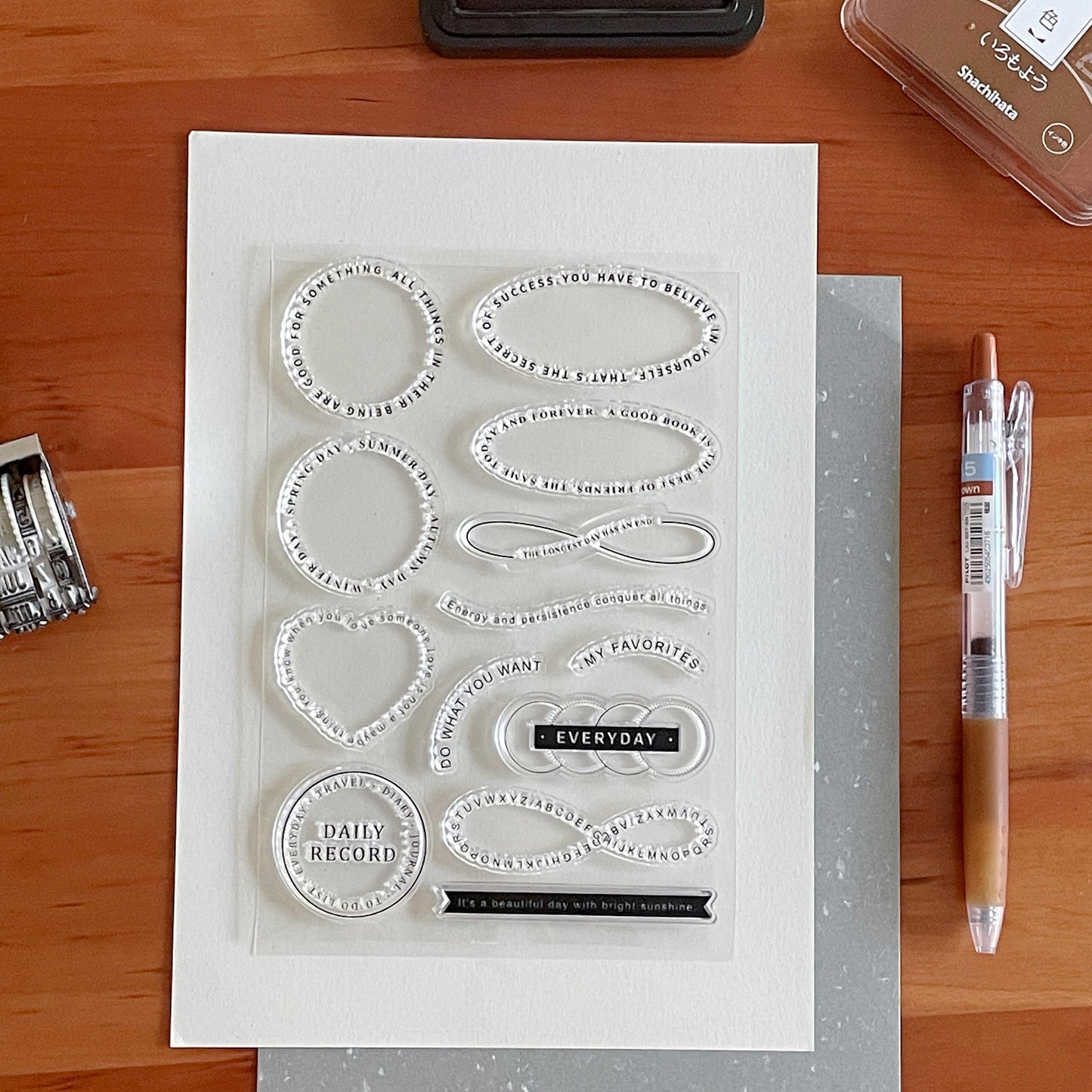 Vintage Ornamental Frame Clear Stamp | Round Oval Label Transparent Rubber Stamps | Bullet Journal Planner Accessories Journaling Supplies