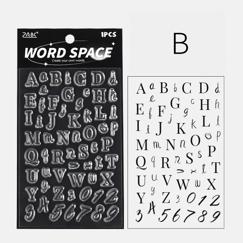 Upper and Lower Case English Letters Journal Clear Stamp | Transparent Rubber Stamps | Bullet Journal Planner Accessories Supplies