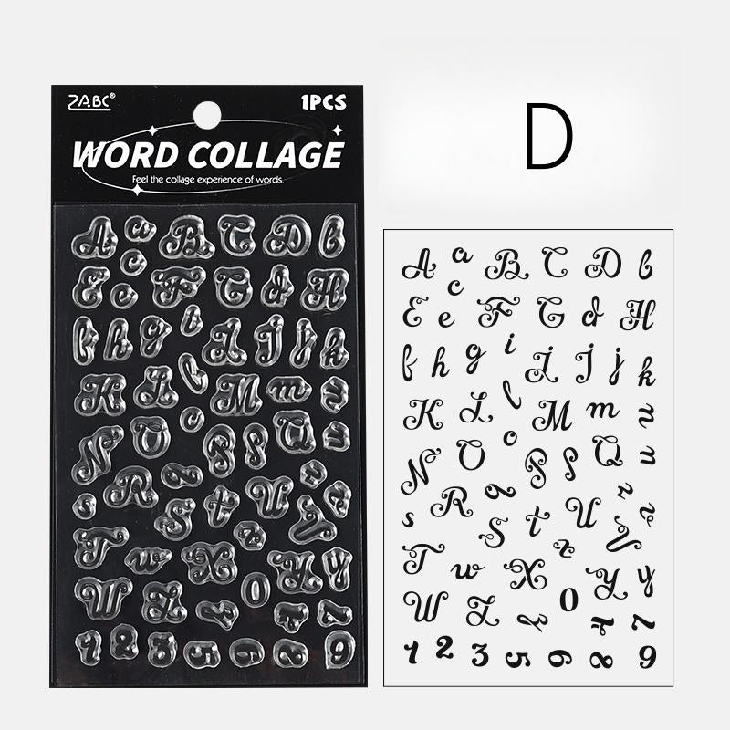 Upper and Lower Case English Letters Journal Clear Stamp | Transparent Rubber Stamps | Bullet Journal Planner Accessories Supplies
