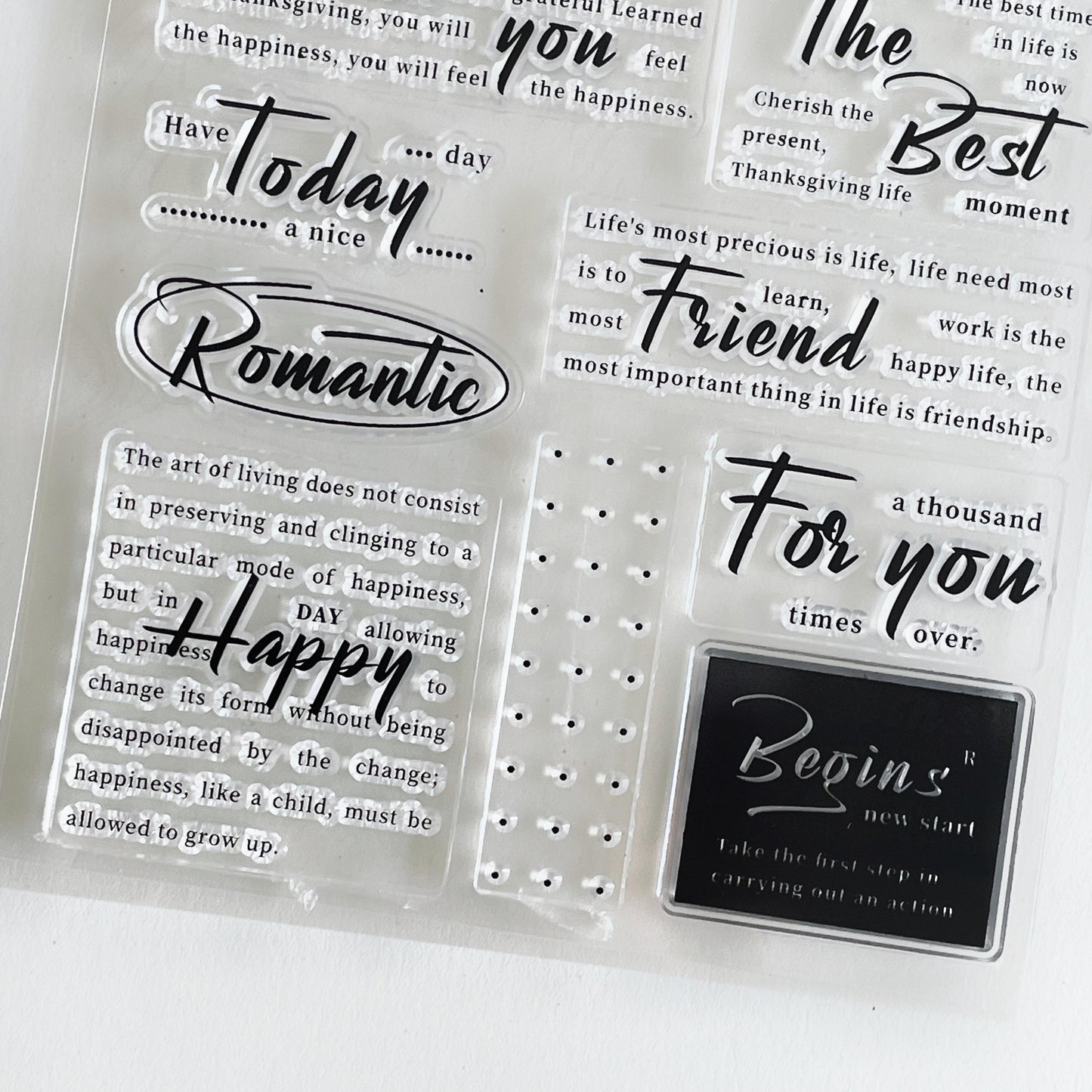 English Word Phrase Wordart Journal Clear Stamp | Planner Notebook Transparent Rubber Stamps | Bullet Journal Planner Accessories Supplies