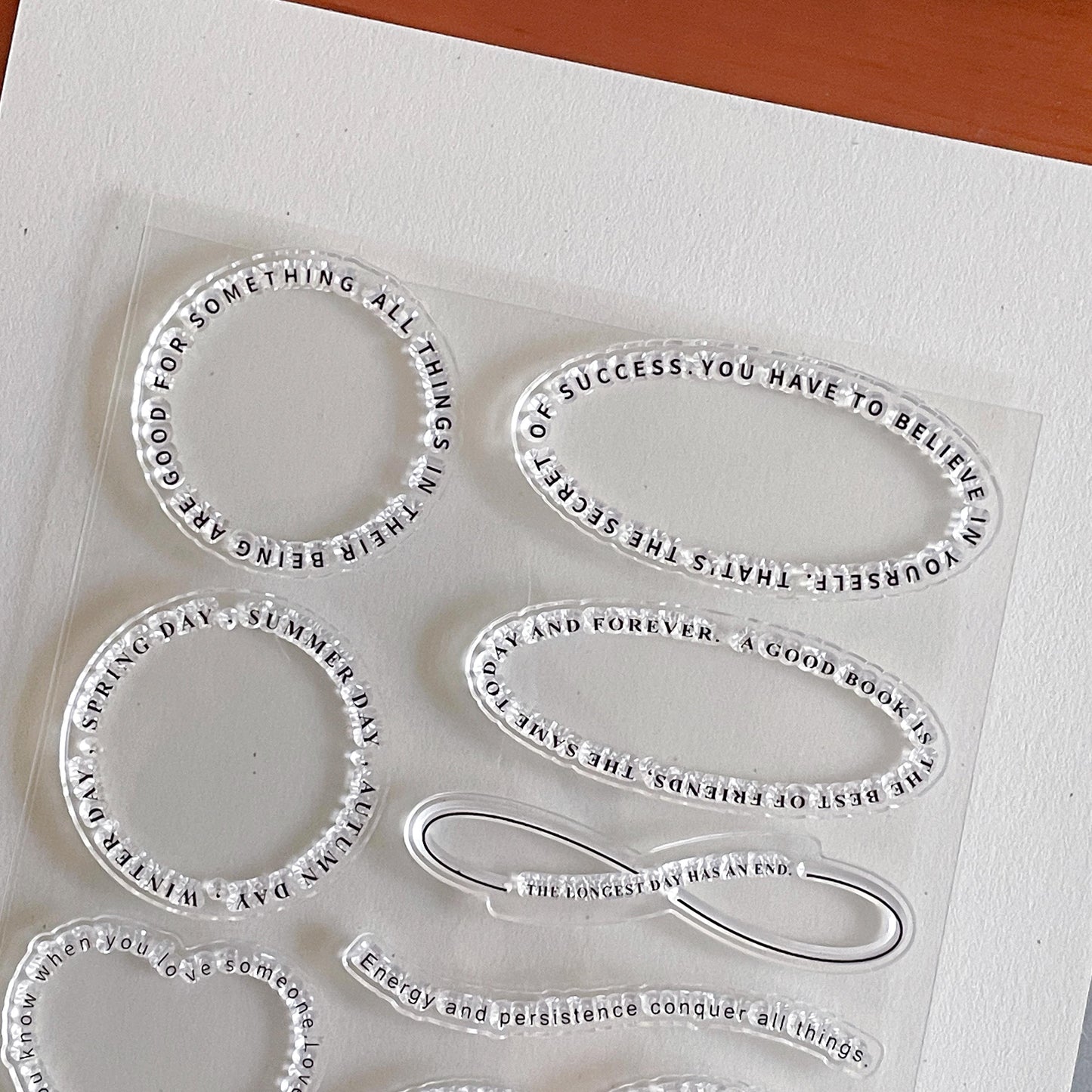Vintage Ornamental Frame Clear Stamp | Round Oval Label Transparent Rubber Stamps | Bullet Journal Planner Accessories Journaling Supplies