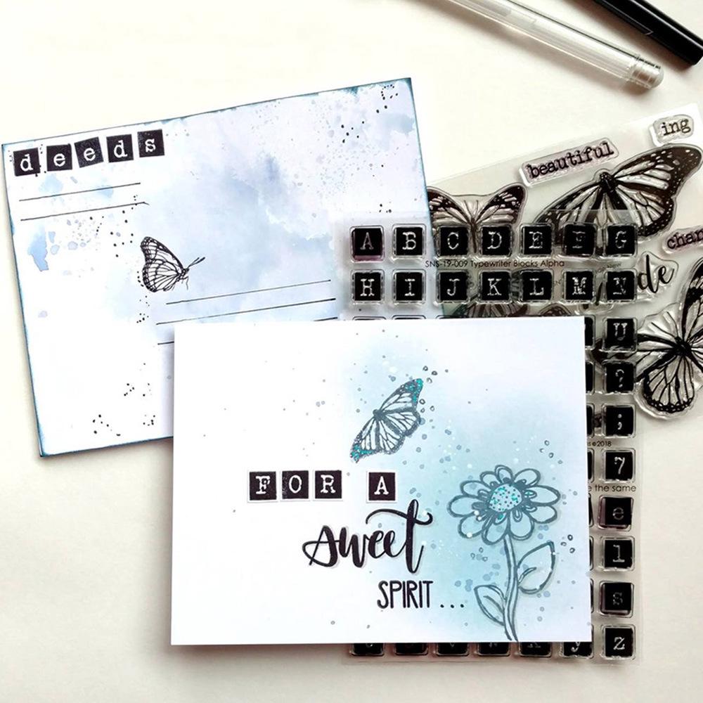 Upper and Lowercase English Letters Number Journal Clear Stamp | Transparent Rubber Stamps | Bullet Journal Planner Accessories Supplies