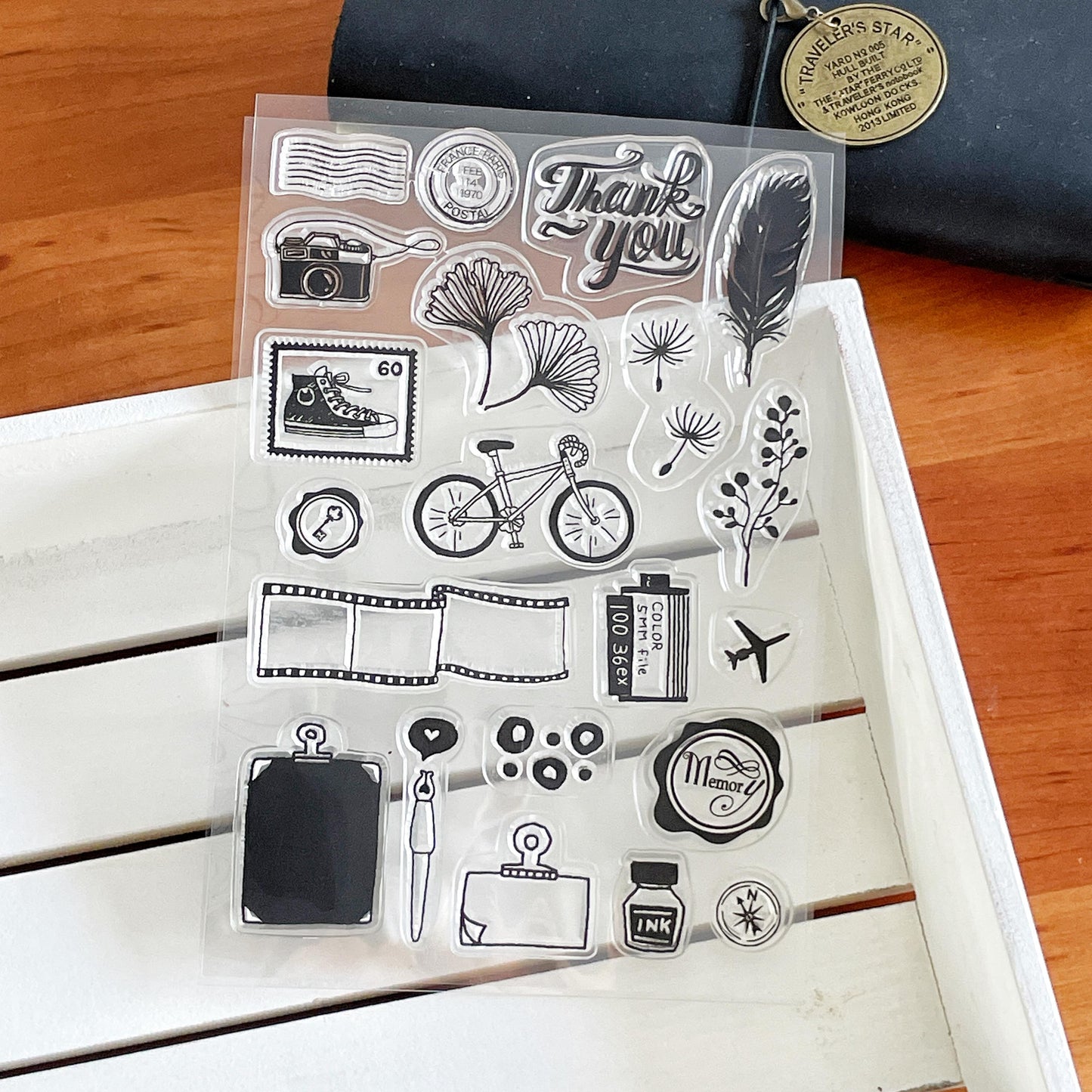 Travel Clear Stamp | Stationery Leaf Transparent Rubber Stamps | Bullet Journal Planner Accessories Card Making