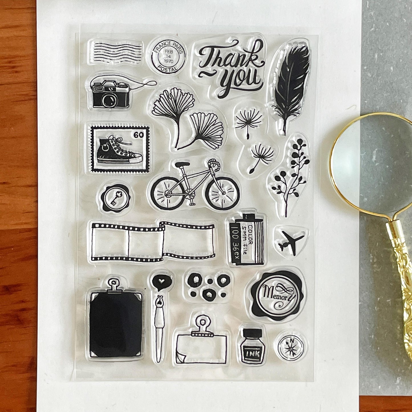 Travel Clear Stamp | Stationery Leaf Transparent Rubber Stamps | Bullet Journal Planner Accessories Card Making