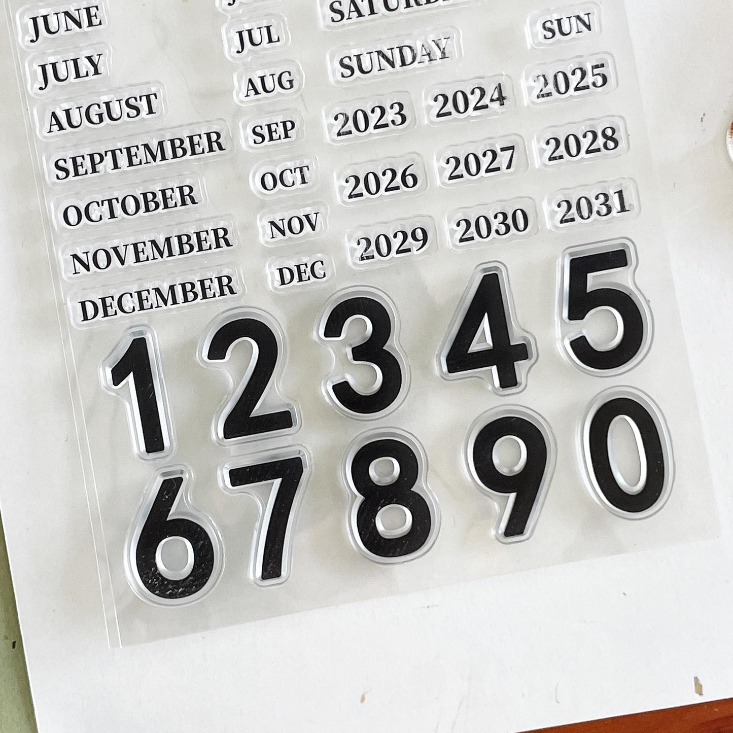 2025 Date Month Week Calendar Clear Stamp | Daily Plan Transparent Rubber Stamps | Bullet Journal Planner Accessories Journaling Supplies
