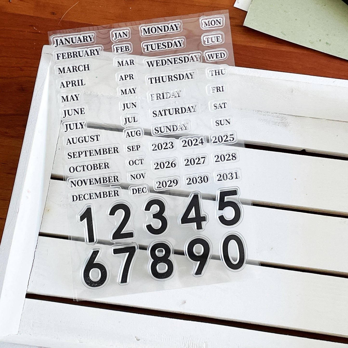 2025 Date Month Week Calendar Clear Stamp | Daily Plan Transparent Rubber Stamps | Bullet Journal Planner Accessories Journaling Supplies