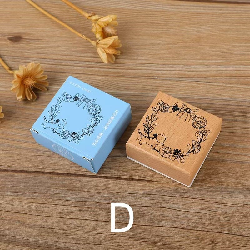 Memo Frame Rubber Stamp | Butterfly Garland Wooden Stamp | Scrapbooking Stamp | Planner Supplies | Rubber Stamp | Junk Journal