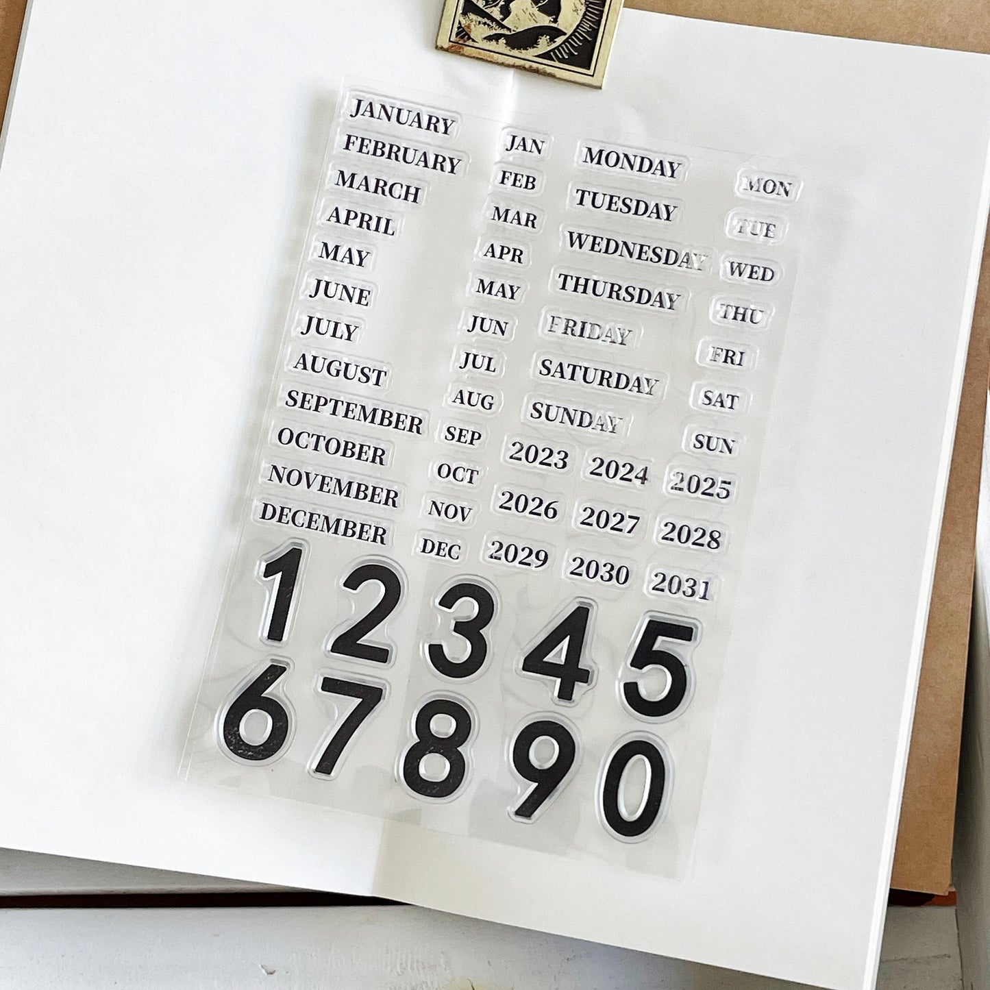 2025 Date Month Week Calendar Clear Stamp | Daily Plan Transparent Rubber Stamps | Bullet Journal Planner Accessories Journaling Supplies