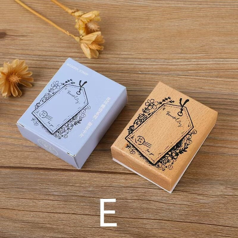 Memo Frame Rubber Stamp | Butterfly Garland Wooden Stamp | Scrapbooking Stamp | Planner Supplies | Rubber Stamp | Junk Journal