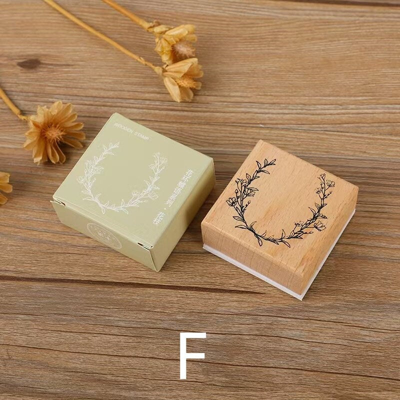 Memo Frame Rubber Stamp | Butterfly Garland Wooden Stamp | Scrapbooking Stamp | Planner Supplies | Rubber Stamp | Junk Journal