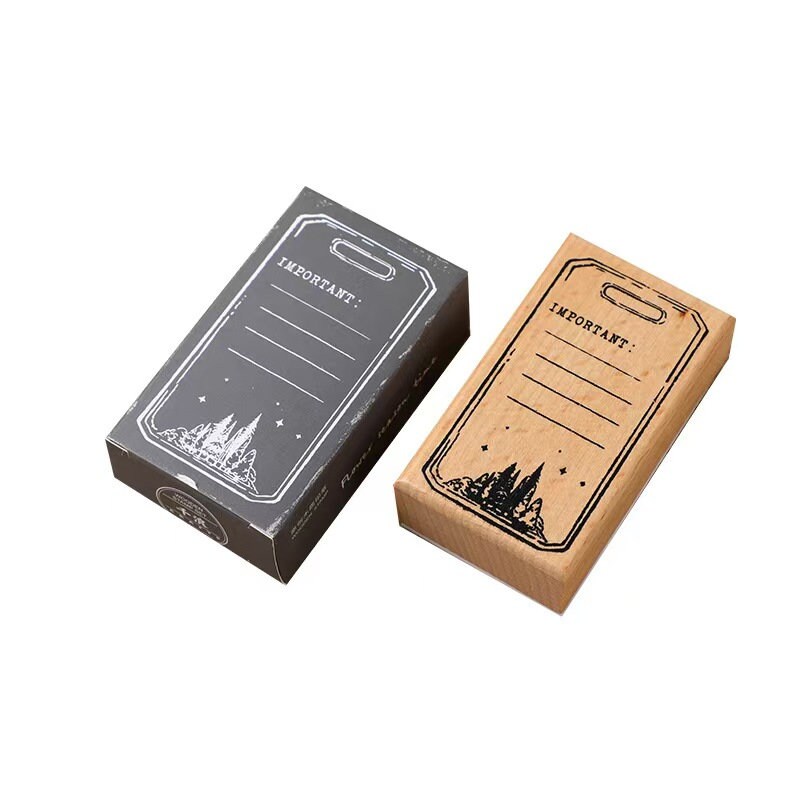 Memo Frame Rubber Stamp | Garland Wooden Stamp | Scrapbooking Stamp | Planner Supplies | Rubber Stamp | Junk Journal