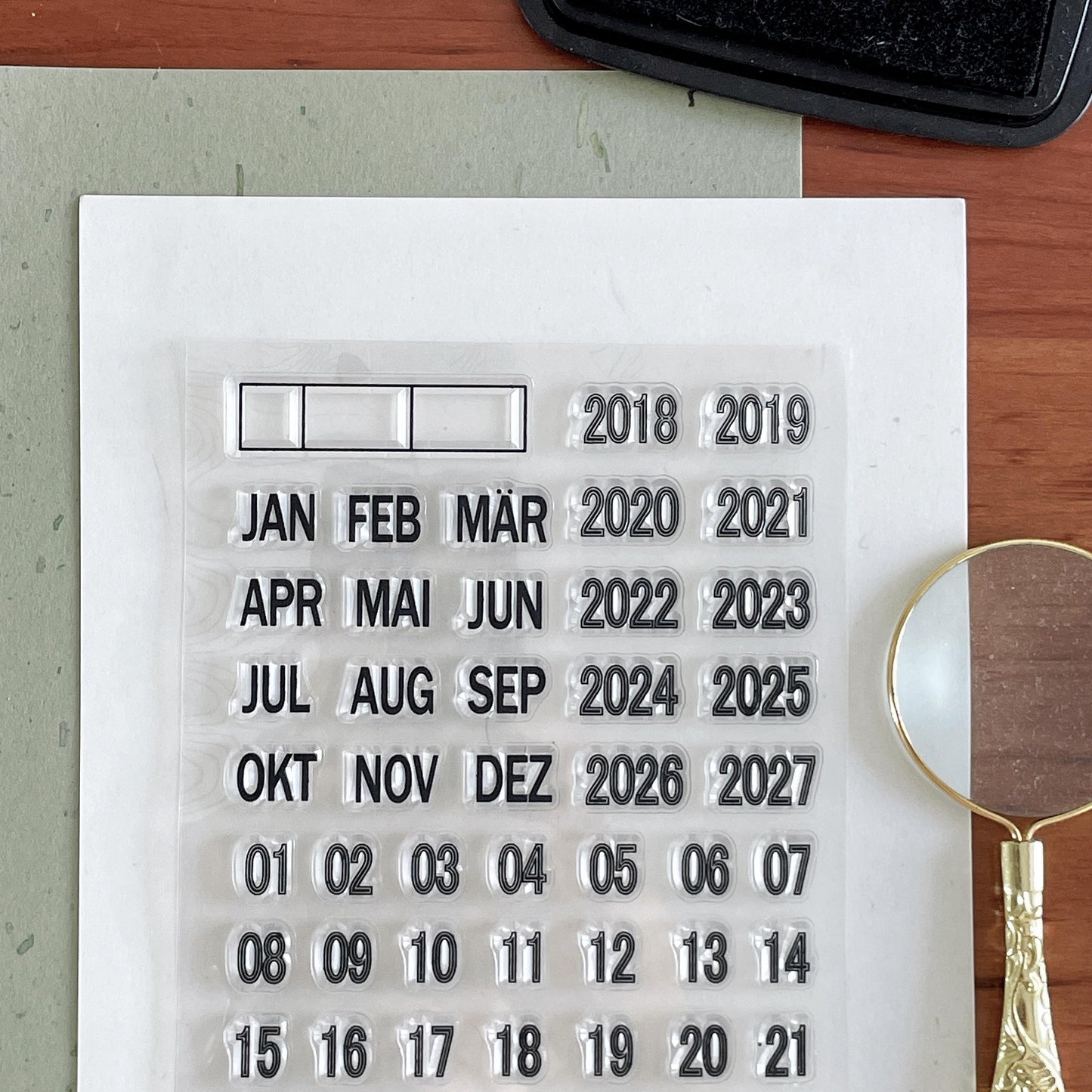 Month Date Calendar Clear Stamp | Monthly Plan Date 2025 Transparent Rubber Stamps | Bullet Journal Planner Accessories Journaling Supplies