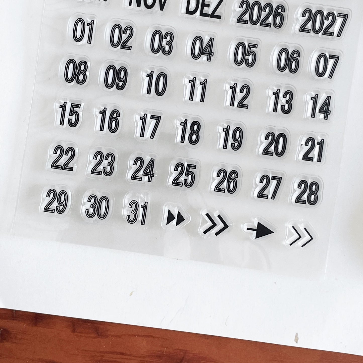 Month Date Calendar Clear Stamp | Monthly Plan Date 2025 Transparent Rubber Stamps | Bullet Journal Planner Accessories Journaling Supplies
