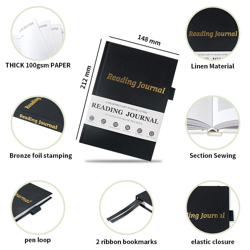 Reading Tracker Journal | Book Review Journal | Physical Reading Planner | Book Club Gift | Book Lover Gift | Gift for Her