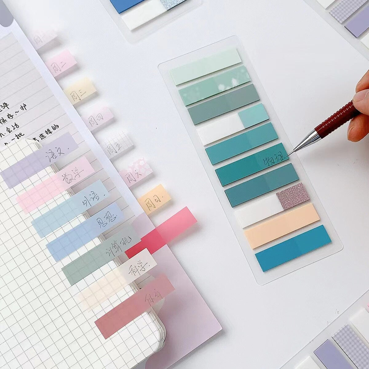 Sticky Tabs Book Tabs Page Markers Page Flags Sticky Notes | Index Tabs | Writable Book Annotation Kit | Journal Planner Study