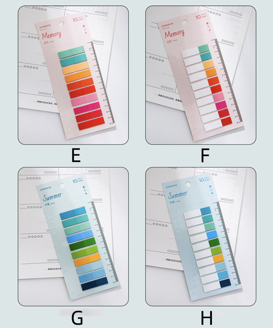 Candy Color Page Flags Sticky Notes | Sticky Index Tabs | Writable Book Tabs | Markers Annotation Tabs | Planner Study Supplies