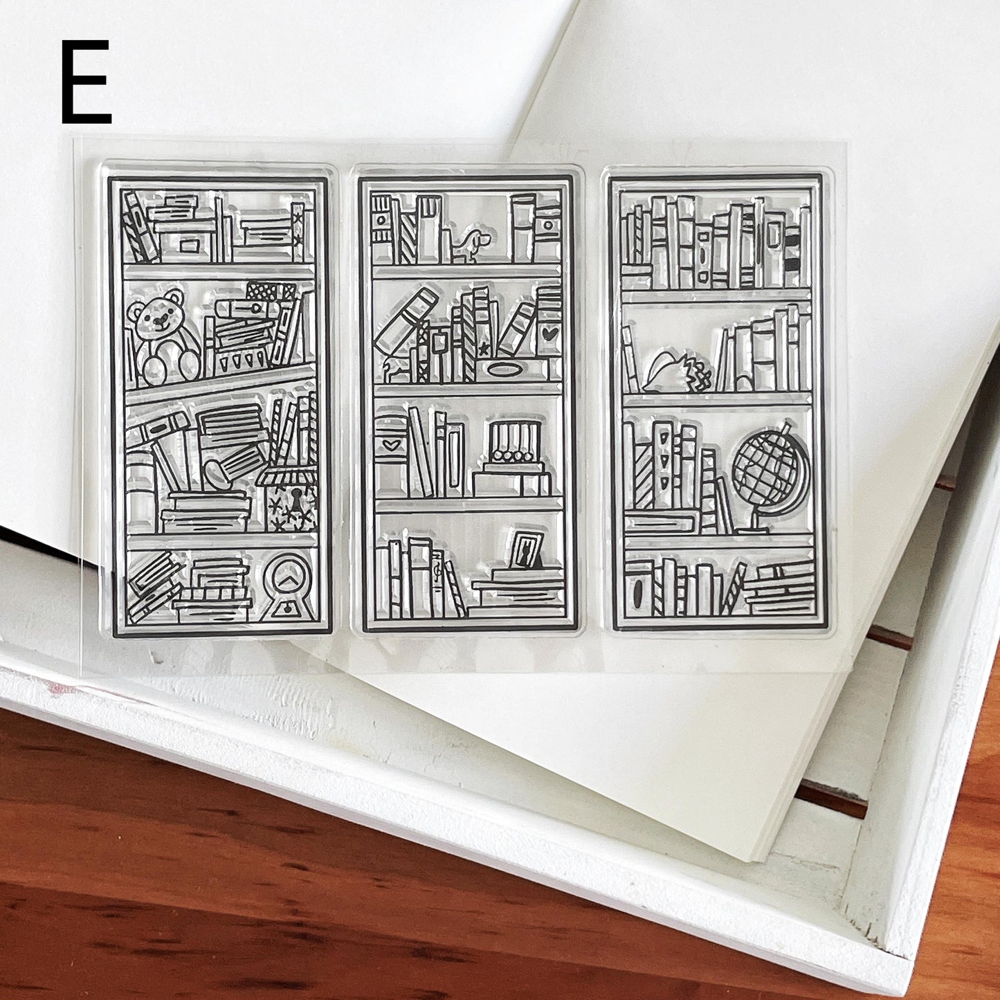 Reading Book Review Clear Stamp | Reading Tracker Book Lover Bookish Transparent Rubber Stamps | Bullet Journal Planner Accessories