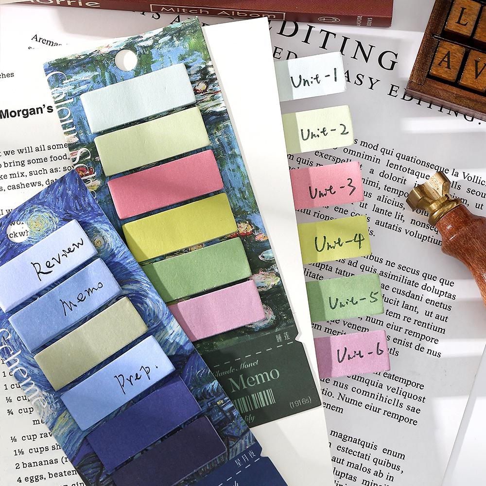 120pcs Oil Painting Color Page Flags | Writable Sticky Book Index Tabs | Markers Annotation Tabs | Booklover Reading Planner Study Supplies