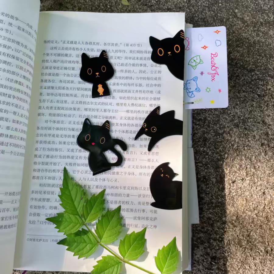 Cute Cat Magnetic Bookmark | Kawaii Kitten Page Keeper | Book Lover Book Club Gift | Book Reading Accessories | Gift for Reader Bookworm