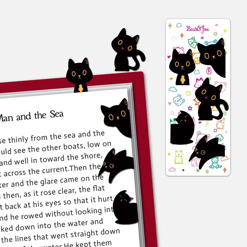 Cute Cat Magnetic Bookmark | Kawaii Kitten Page Keeper | Book Lover Book Club Gift | Book Reading Accessories | Gift for Reader Bookworm