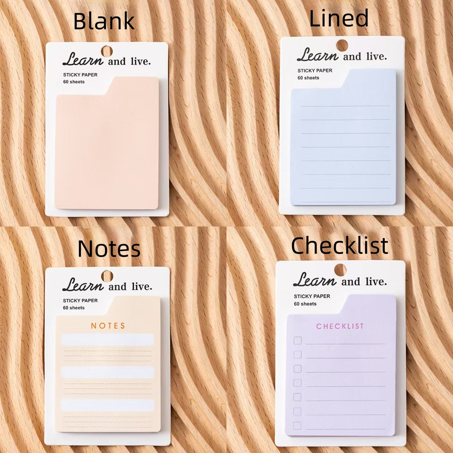 Sticky Tabs | Cute Sticky Notes | Self Adhesive Note Memo Pad | Lined Blank Plan | Planner Journal Accessories Study School Office Supplies
