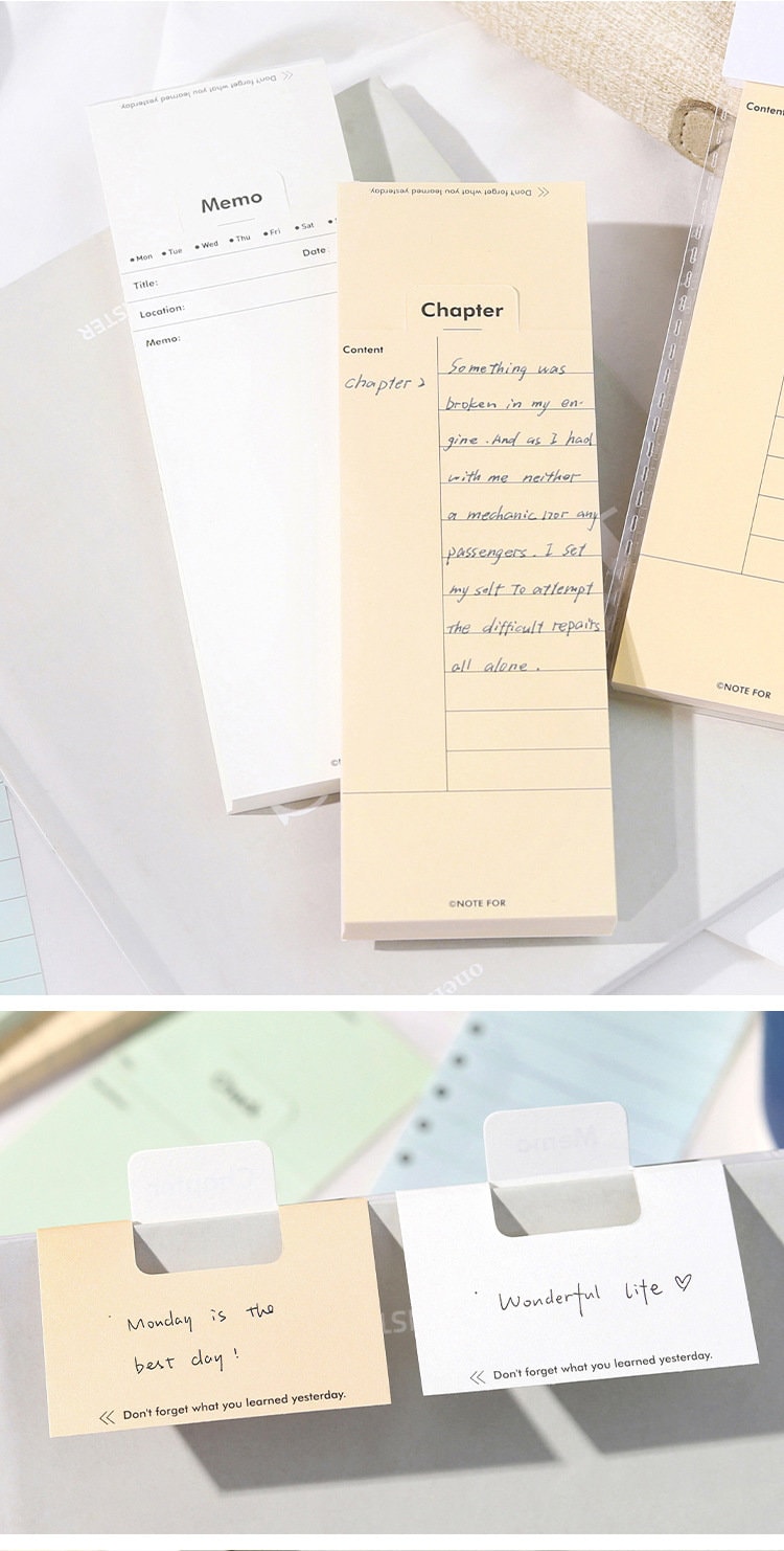 Creative Foldable Notepad | Memo Pad | Creative Bookmark | Note Taking | Office Study Supplies | Gift for Booklover