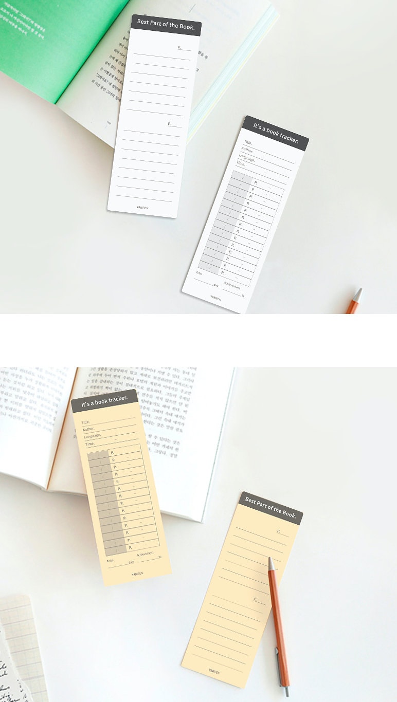 30 Sheets Book Tracker Bookmarks | Reading Tracker | Reading Record | Reading Log