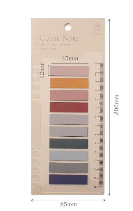 Retro Color Page Flags | Sticky Index Tabs | Writable Book Tabs | Markers Annotation Tabs | Planner Study Supplies