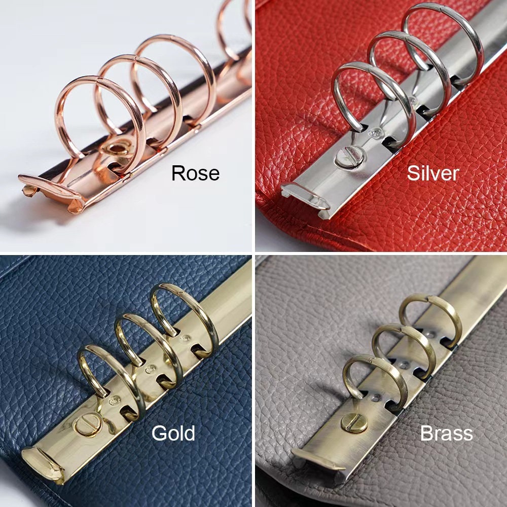Moterm Metal Planner Binder Rings With 2 Pairs of Screws | A7 A6 Personal A5 for 6 Ring Binder | DIY Binder Refillable Planner Organizer