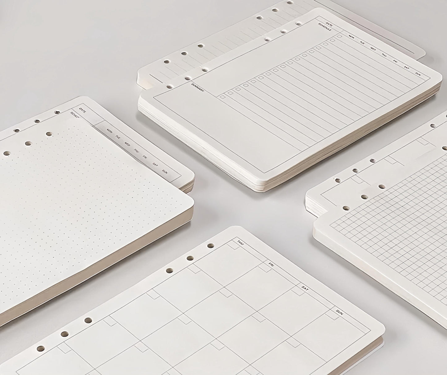 80 Sheets Printed Planner Inserts | Personal A5 Size | 6 Rings Planner | Binder Refills | 2025 Planner Inserts | Weekly Monthly Daily Plan