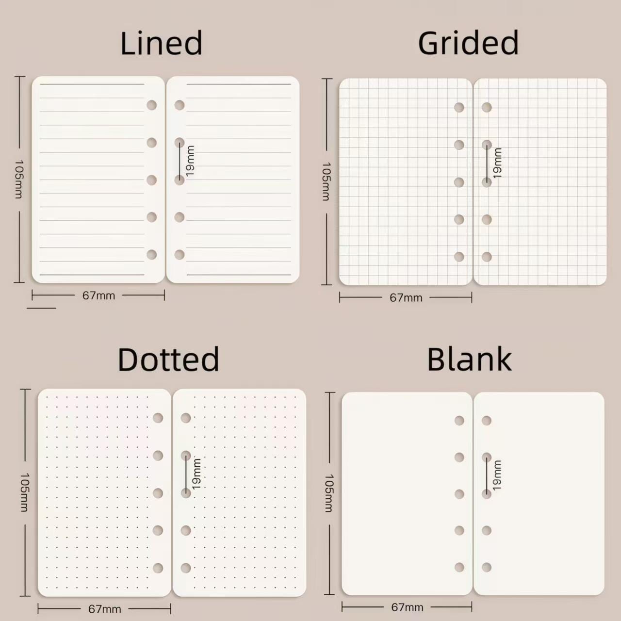 M5 A7 Planner Inserts | 5 6 Ring Binder Planner Refills | Weekly Daily Monthly Plan To Do List Reading Movie Journal Habit Tracker