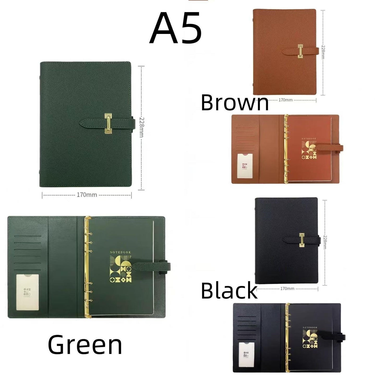 2025 Leather 6 Ring Planner Binder | A5 Personal A7 M5 Size | Refillable Notebook Journal Daily Planner Organizer | Luxury Gift for Her