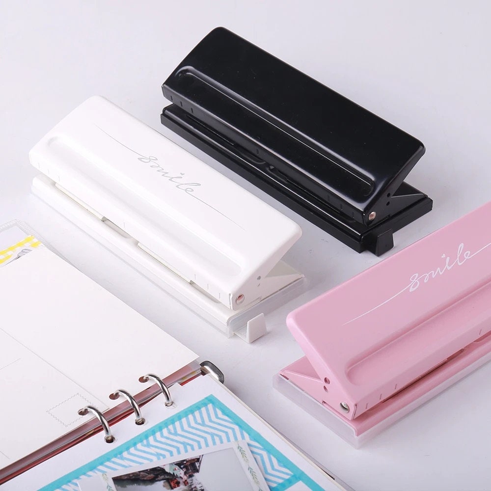 Adjustable 6 Hole Punch Standard Puncher | for 6 Ring Binder | A4 A5 A6 Personal A7 | Planner Refills Punch | Loose-Leaf Paper Puncher