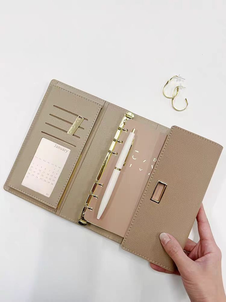 2025 A5 A6 A7 Leather 6 Ring Binder | Planner Cover | Journal Agenda Notebook | Luxury Gift for Her | School Office Stationery