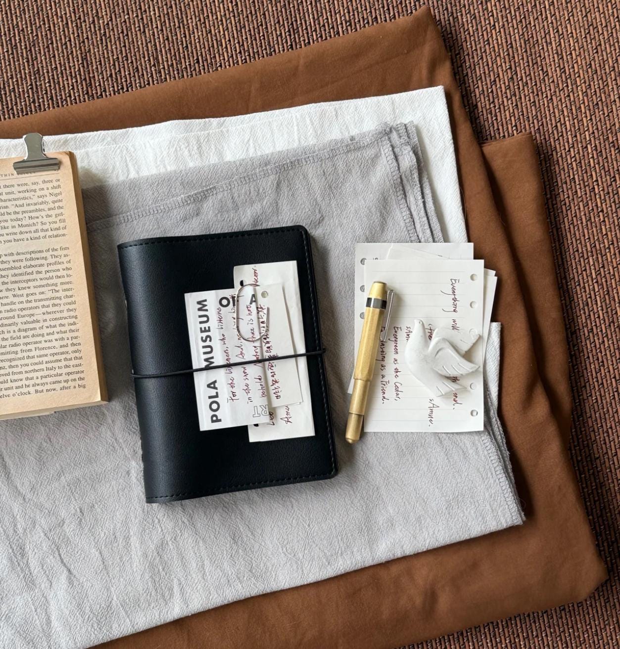 True A6 Vegan Leather 6 Ring Binder Planner | Loose Leaf Binder | Daily Weekly Monthly Planner Journal | 2025 Refillable Planner Cover