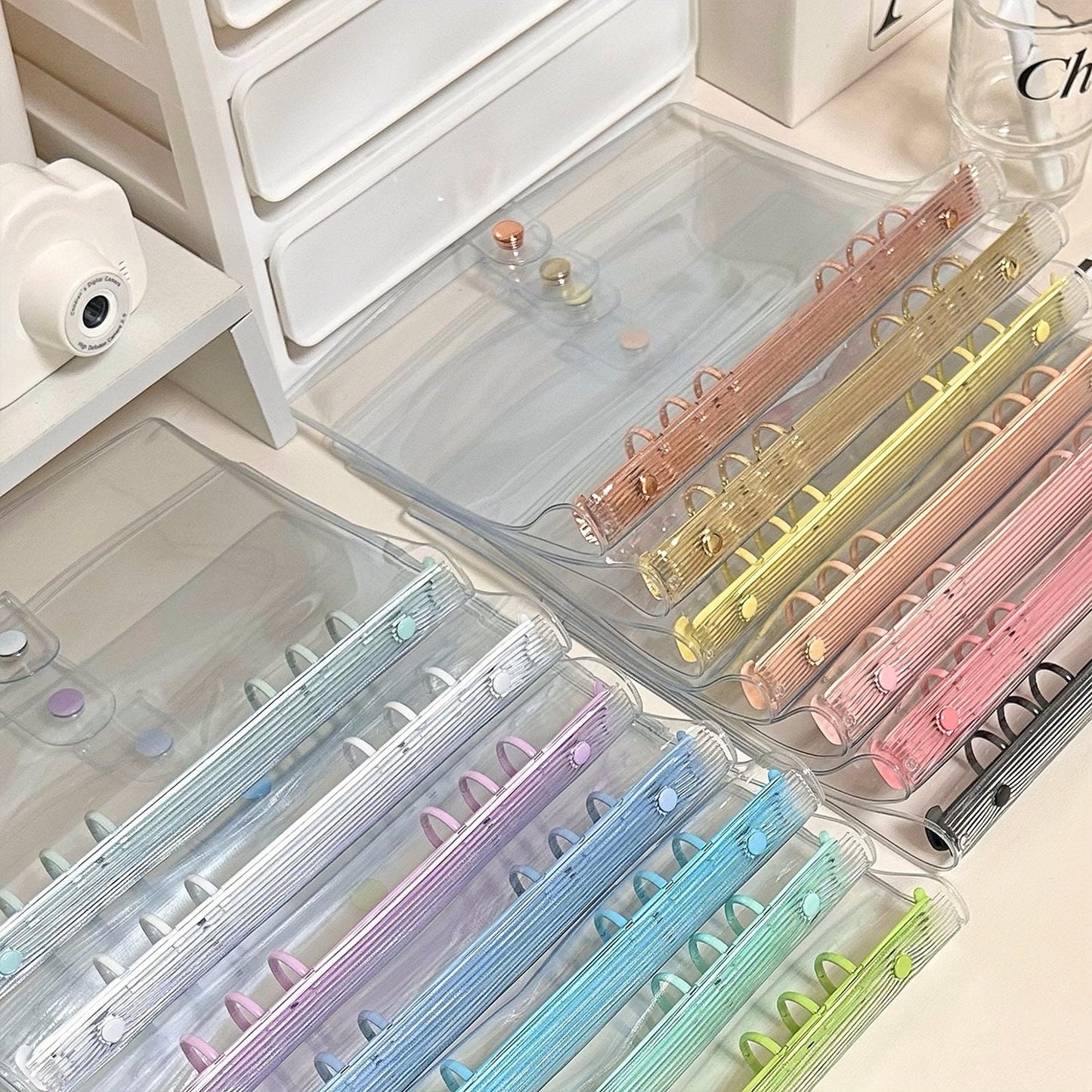 2025 Transparent Planner Cover | PVC Planner Binder | A5 Personal Size | Clear 6 Ring Binder | Sticker Organizer | Photo Storage Book
