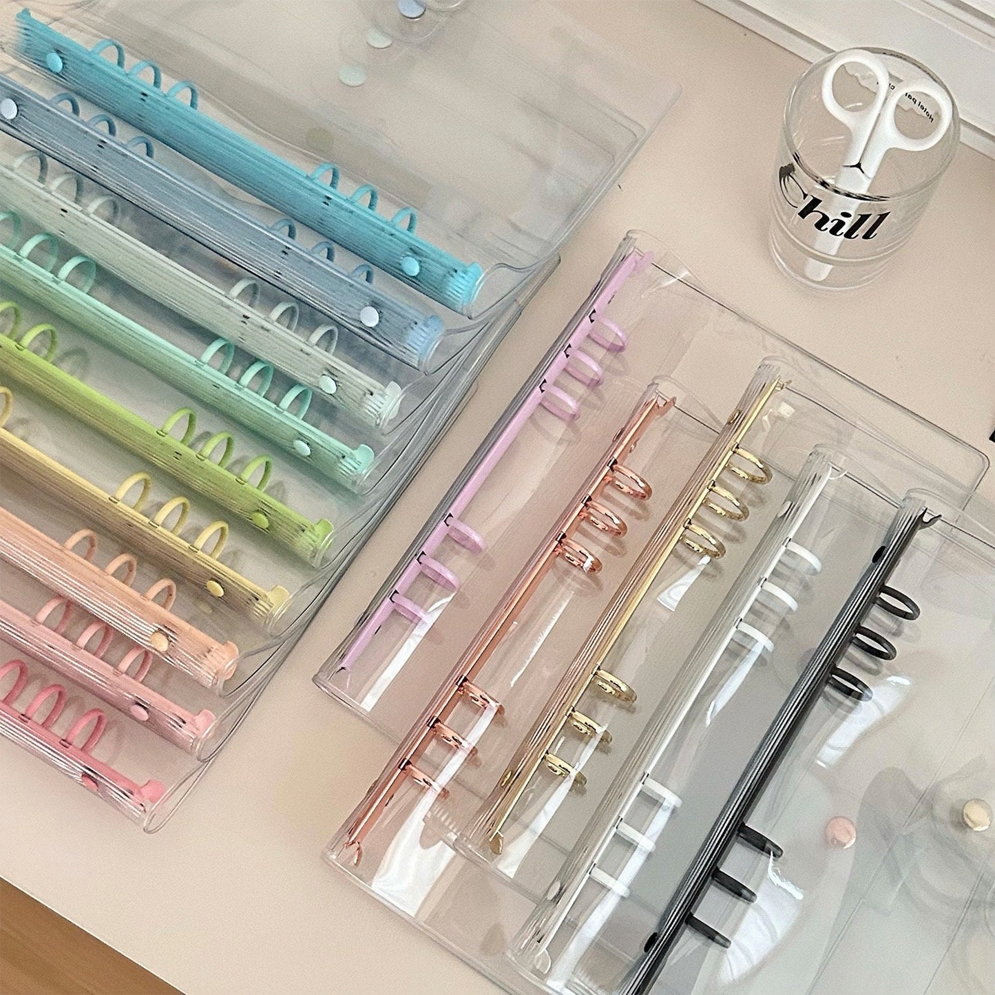 2025 Transparent Planner Cover | PVC Planner Binder | A5 Personal Size | Clear 6 Ring Binder | Sticker Organizer | Photo Storage Book