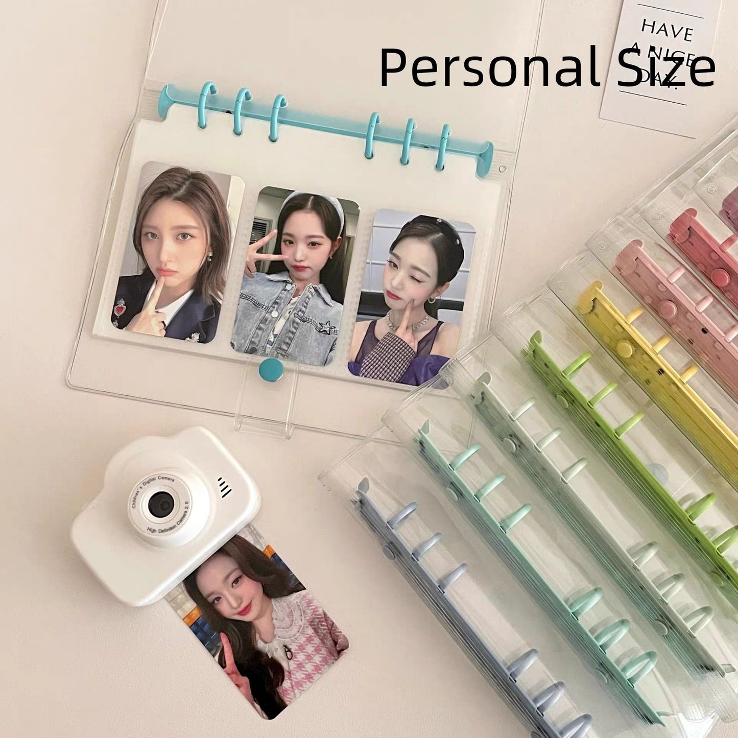 2025 Transparent Planner Cover | PVC Planner Binder | A5 Personal Size | Clear 6 Ring Binder | Sticker Organizer | Photo Storage Book