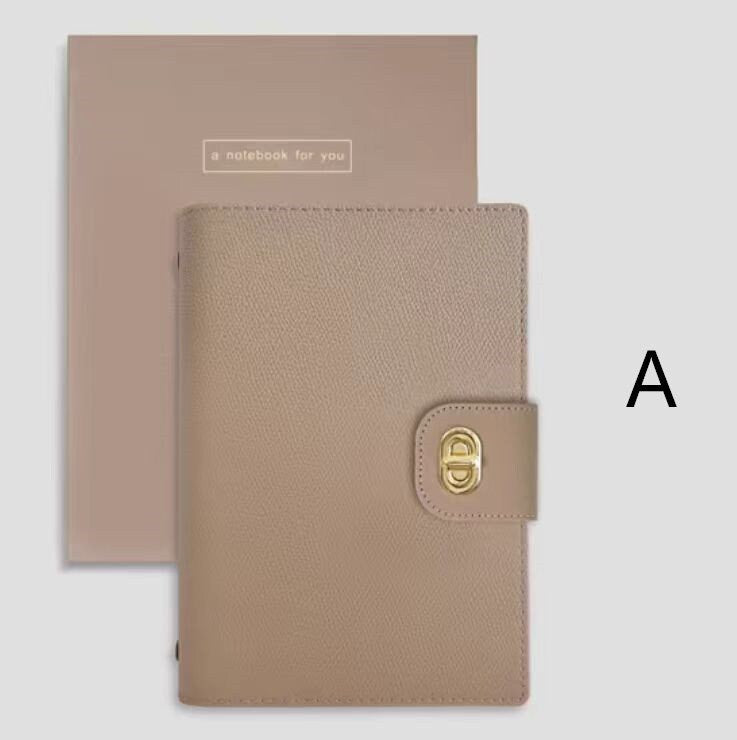 2025 A5 Personal Size Leather 6 Ring Planner Binder | Refillable Notebook Journal Daily Planner Organizer | Business Office School