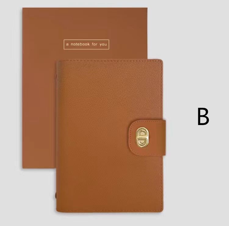 2025 A5 Personal Size Leather 6 Ring Planner Binder | Refillable Notebook Journal Daily Planner Organizer | Business Office School