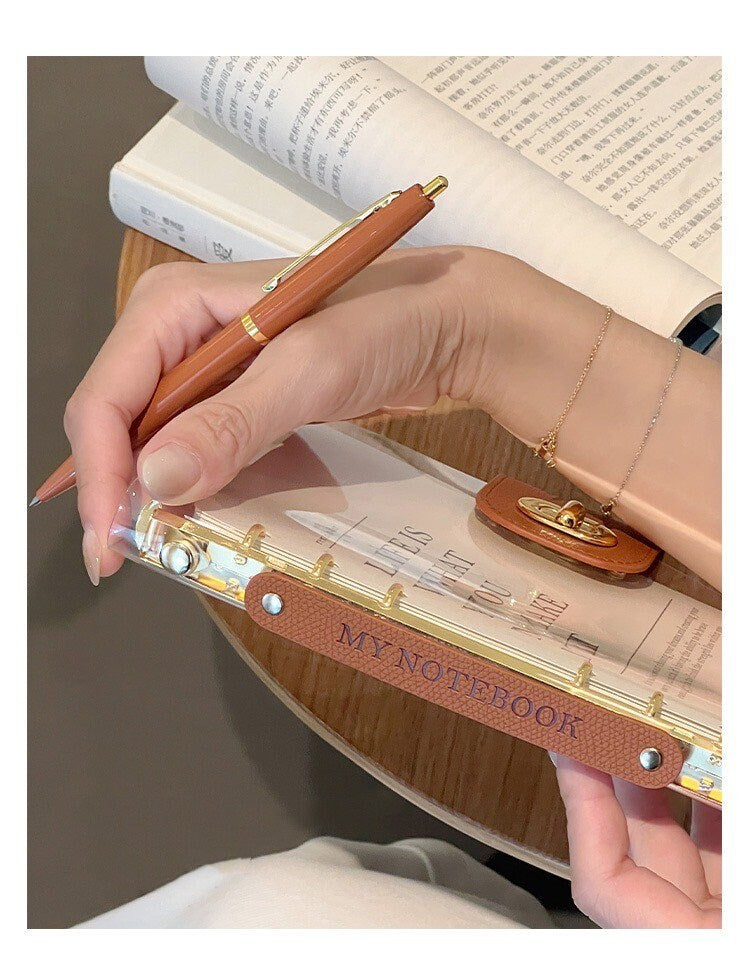 2025 Modern Clear Binder Planner | PVC Plastic Binder | A5 Personal A7 Size | 6 Ring Binder | Christmas Gift for Her